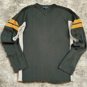 Vintage Y2K Second Image Skater Grunge Striped Ribbed Sweater Size M